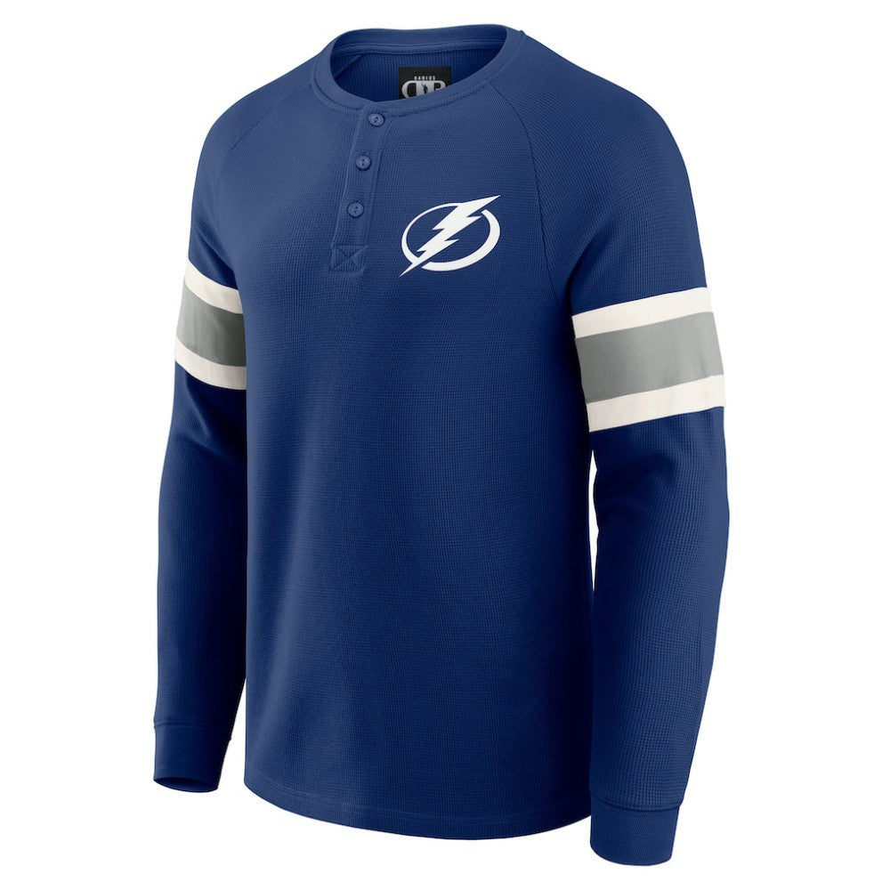 Tampa Bay Lightning Darius Rucker Collection by Fanatics Waffle-Knit Raglan Long Sleeve Henley T-Shirt - Navy | Fanatics sale