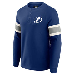Tampa Bay Lightning Darius Rucker Collection by Fanatics Waffle-Knit Raglan Long Sleeve Henley T-Shirt - Navy | Fanatics sale