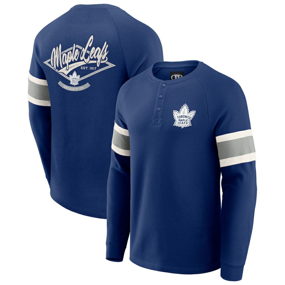Toronto Maple Leafs Darius Rucker Collection by Fanatics Waffle-Knit Raglan Long Sleeve Henley T-Shirt - Navy | Fanatics near me