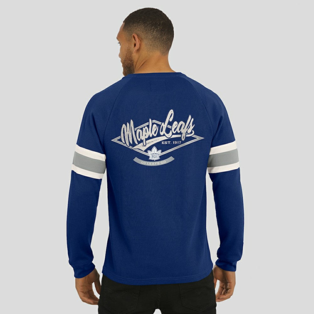 Toronto Maple Leafs Darius Rucker Collection by Fanatics Waffle-Knit Raglan Long Sleeve Henley T-Shirt - Navy | Fanatics near me