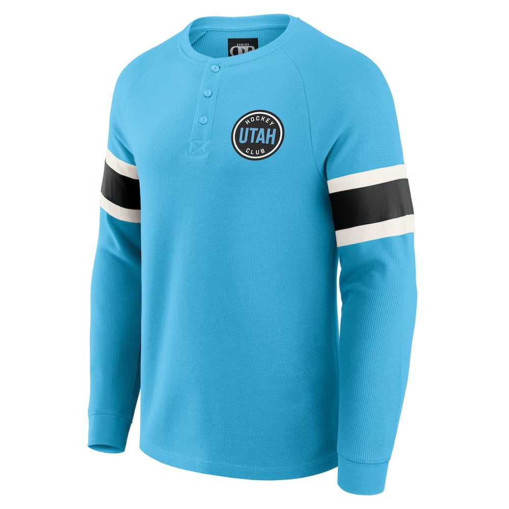 Utah Hockey Club Darius Rucker Collection by Fanatics Waffle-Knit Raglan Long Sleeve Henley T-Shirt - Light Blue | Fanatics discount