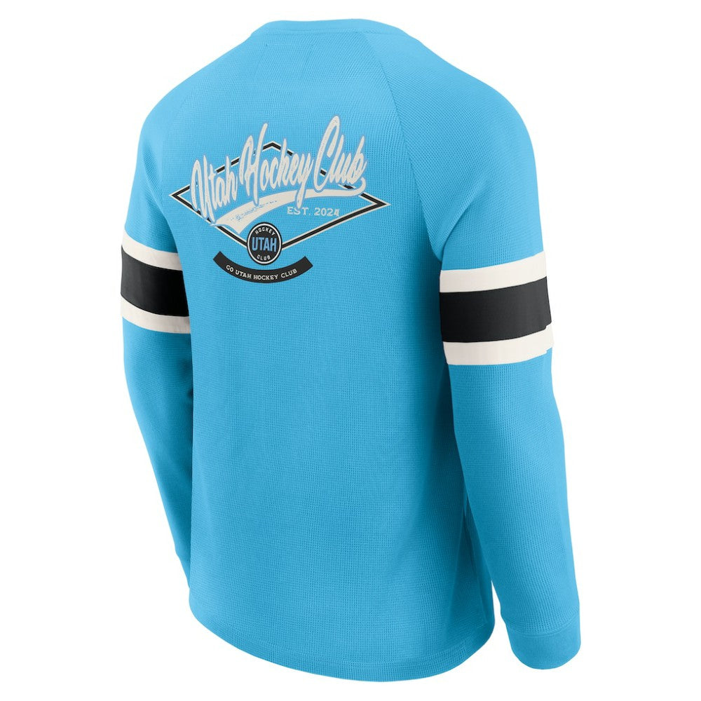 Utah Hockey Club Darius Rucker Collection by Fanatics Waffle-Knit Raglan Long Sleeve Henley T-Shirt - Light Blue | Fanatics discount