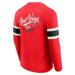 Detroit Red Wings Darius Rucker Collection by Fanatics Waffle-Knit Raglan Long Sleeve Henley T-Shirt - Red | Fanatics sale