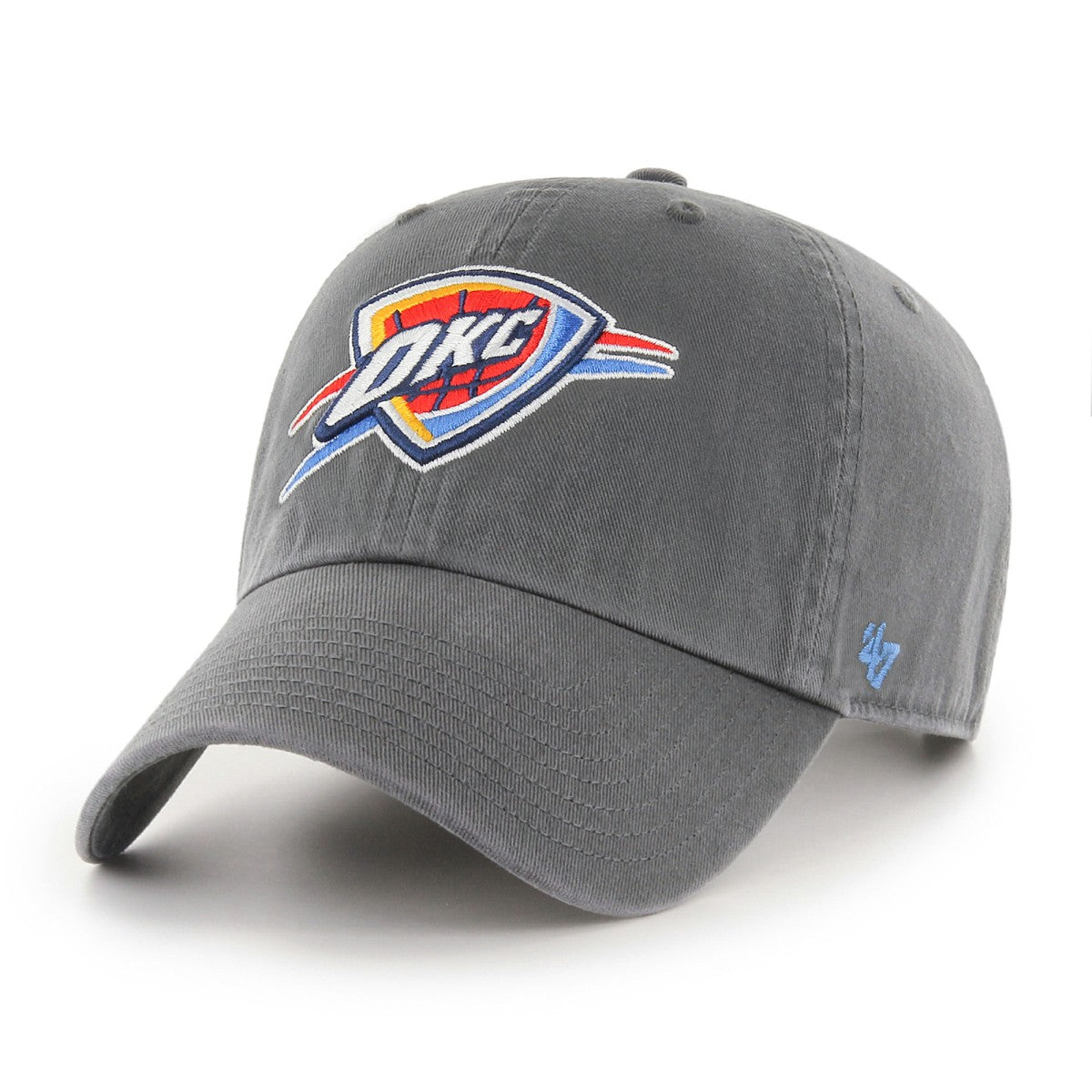 47 brand Oklahoma City Thunder '47 Core Logo Clean Up Adjustable Hat Charcoal
