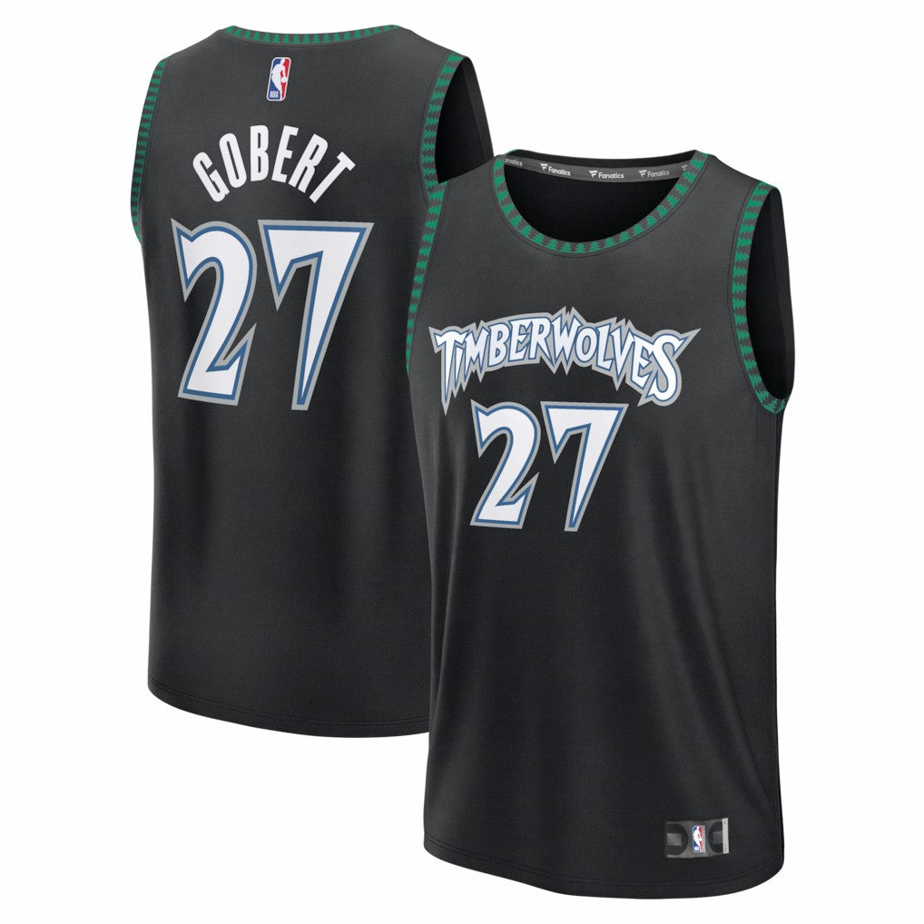 Fanatics Rudy Gobert Minnesota Timberwolves Fastbreak Jersey Classic Edition Black