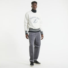 Tampa Bay Lightning Todd Snyder by Fanatics Relaxed Canadian Fleece Crew - Heather Gray | Fanatics on sale
