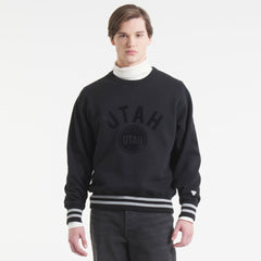 Utah Mammoth Todd Snyder by Fanatics Relaxed Canadian Fleece Crew - Black | Fanatics online
