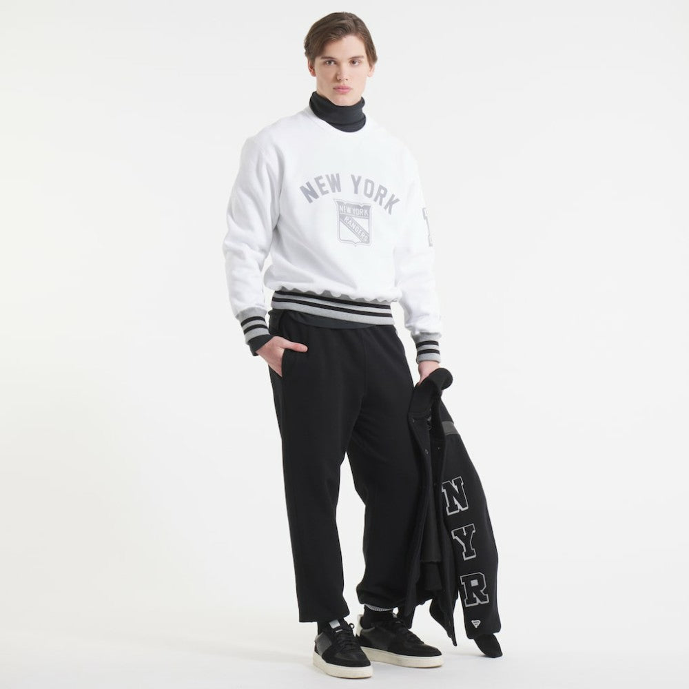 New York Rangers Todd Snyder by Fanatics Relaxed Canadian Fleece Crew - White | Fanatics near me