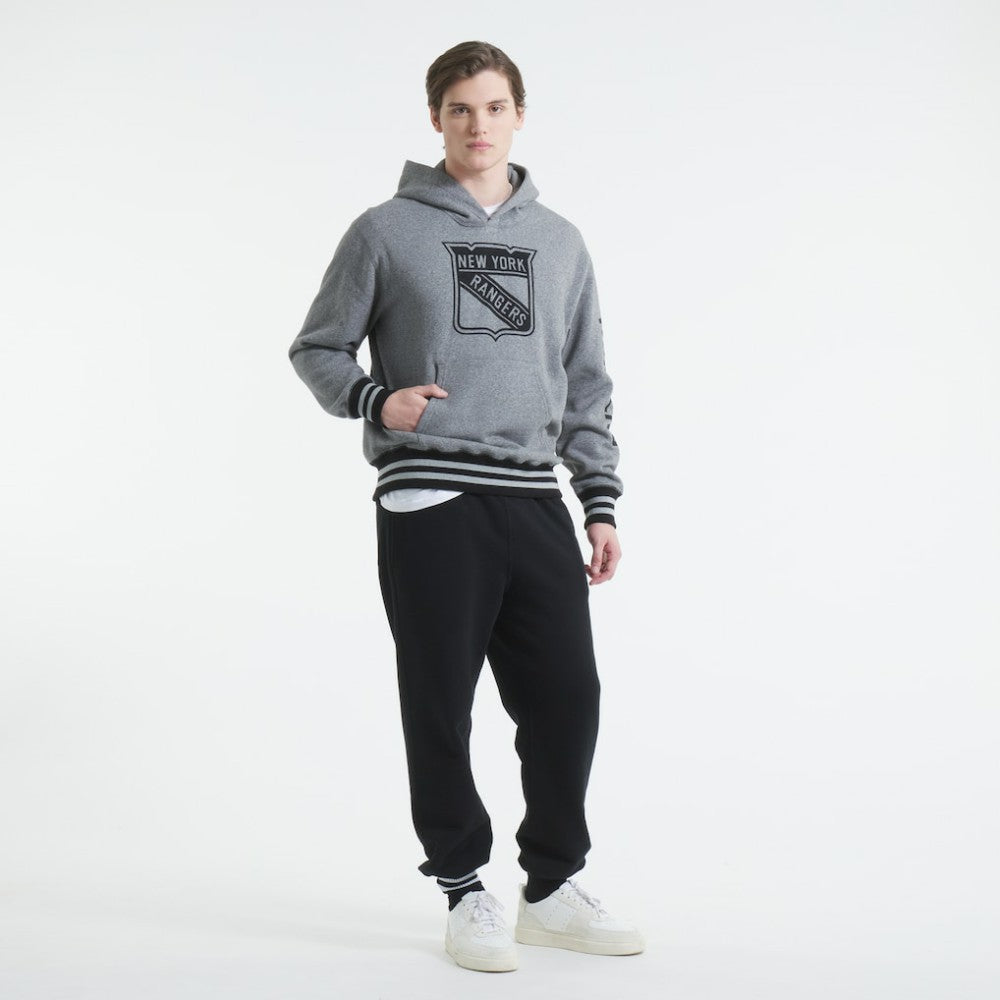 New York Rangers Todd Snyder by Fanatics Relaxed Canadian Fleece Hoodie - Dark Heather Gray | Fanatics Clearance