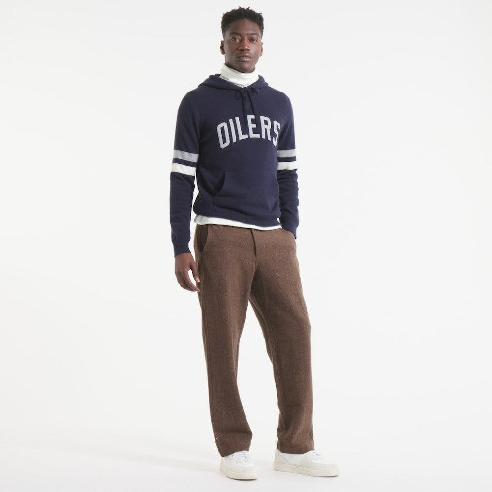 Edmonton Oilers Todd Snyder by Fanatics Cashmere Hooded Sweater - Navy | Fanatics online