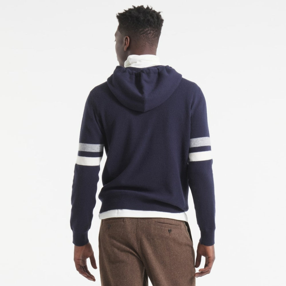 Edmonton Oilers Todd Snyder by Fanatics Cashmere Hooded Sweater - Navy | Fanatics online