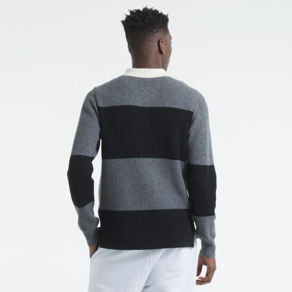 Chicago Blackhawks Todd Snyder by Fanatics Cashmere Rugby Sweater - Dark Heather Gray | Fanatics online