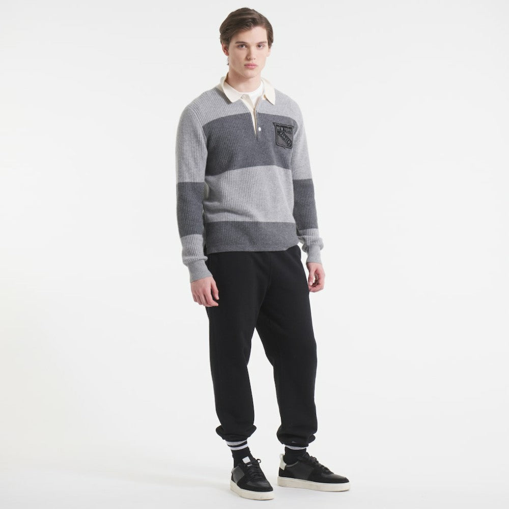 New York Rangers Todd Snyder by Fanatics Cashmere Rugby Sweater - Athletic Heather Gray | Fanatics sale