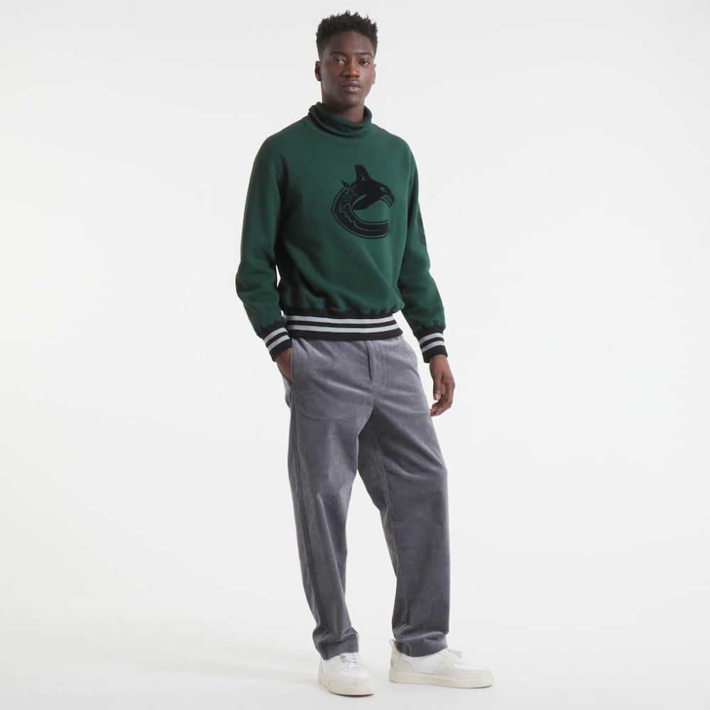 Vancouver Canucks Todd Snyder by Fanatics Relaxed Canadian Fleece Turtleneck - Dark Green | Fanatics online