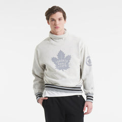 Toronto Maple Leafs Todd Snyder by Fanatics Relaxed Canadian Fleece Turtleneck - Heather Gray | Fanatics Lifestyle