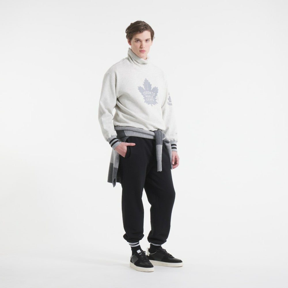 Toronto Maple Leafs Todd Snyder by Fanatics Relaxed Canadian Fleece Turtleneck - Heather Gray | Fanatics Lifestyle