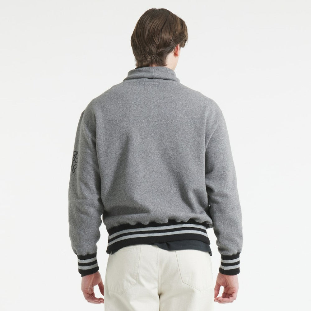 Chicago Blackhawks Todd Snyder by Fanatics Relaxed Canadian Fleece Turtleneck - Dark Heather Gray | Fanatics Lifestyle