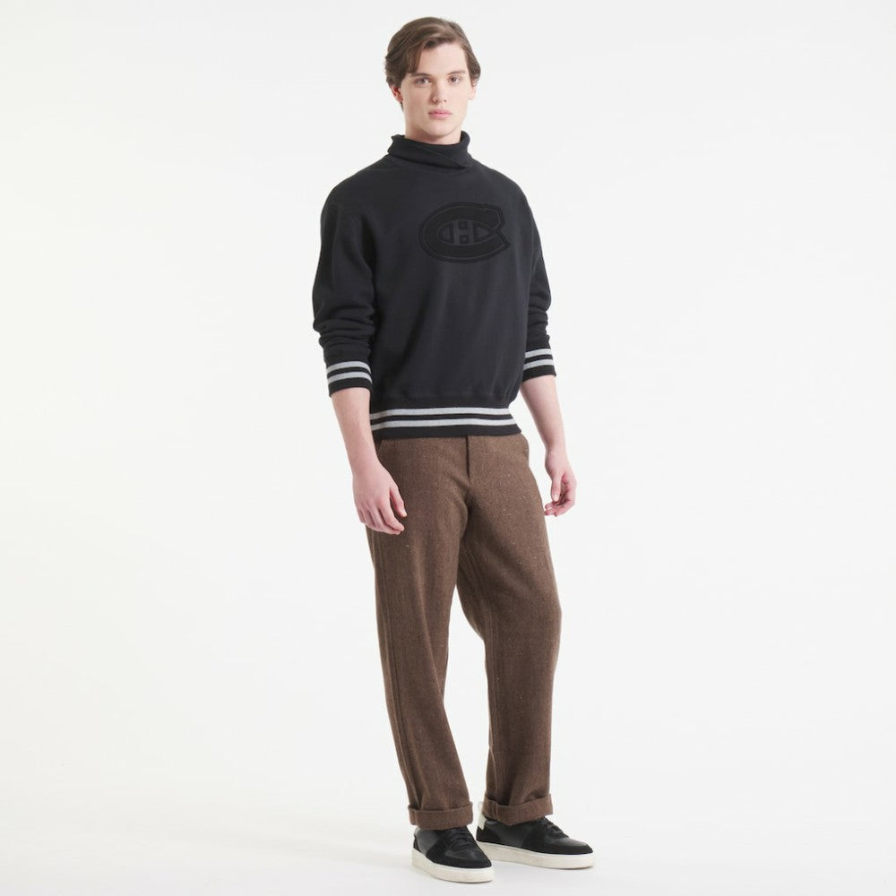 Montreal Canadiens Todd Snyder by Fanatics Relaxed Canadian Fleece Turtleneck - Black | Fanatics online