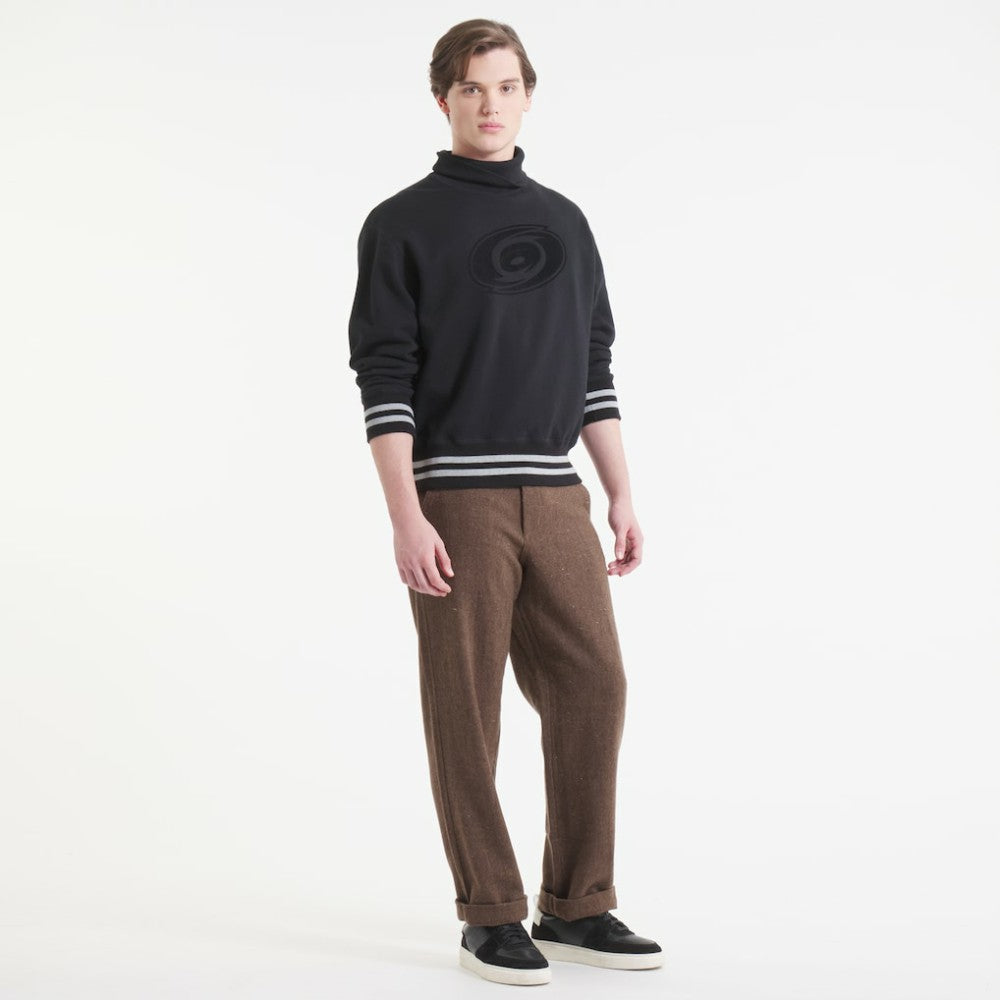 Carolina Hurricanes Todd Snyder by Fanatics Relaxed Canadian Fleece Turtleneck - Black | Fanatics sale