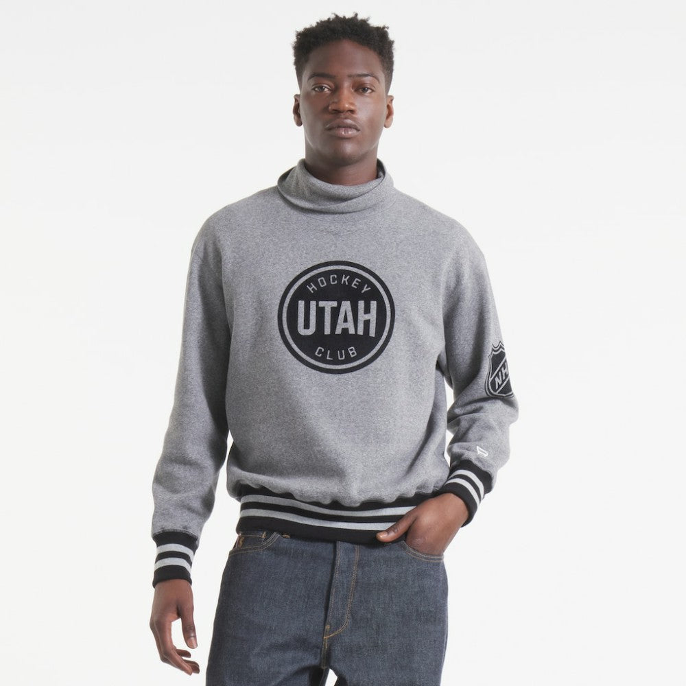 Utah Mammoth Todd Snyder by Fanatics Relaxed Canadian Fleece Turtleneck - Dark Heather Gray | Fanatics online