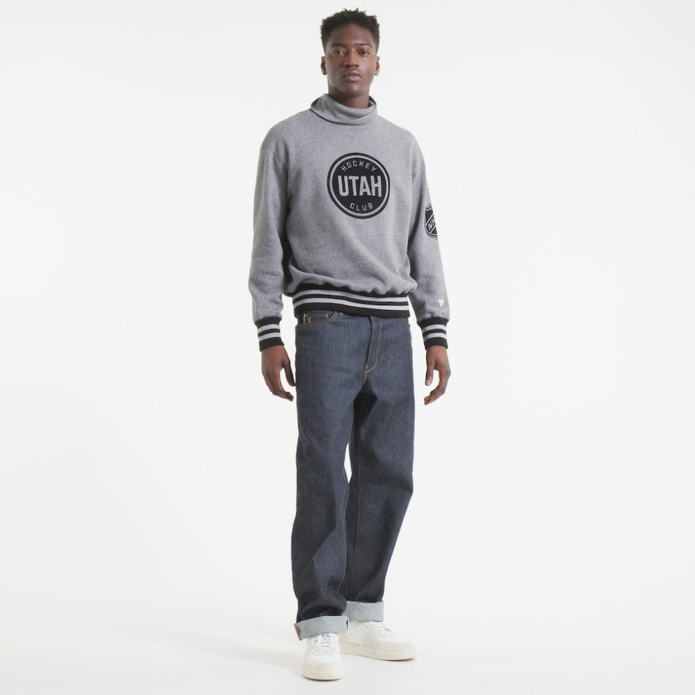 Utah Mammoth Todd Snyder by Fanatics Relaxed Canadian Fleece Turtleneck - Dark Heather Gray | Fanatics online