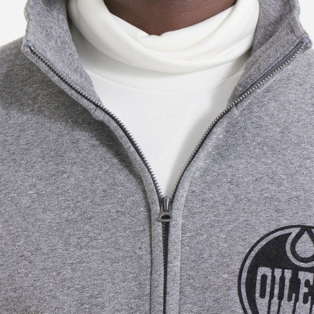 Edmonton Oilers Todd Snyder by Fanatics Full-Zip Fleece - Dark Heather Gray | Fanatics sale