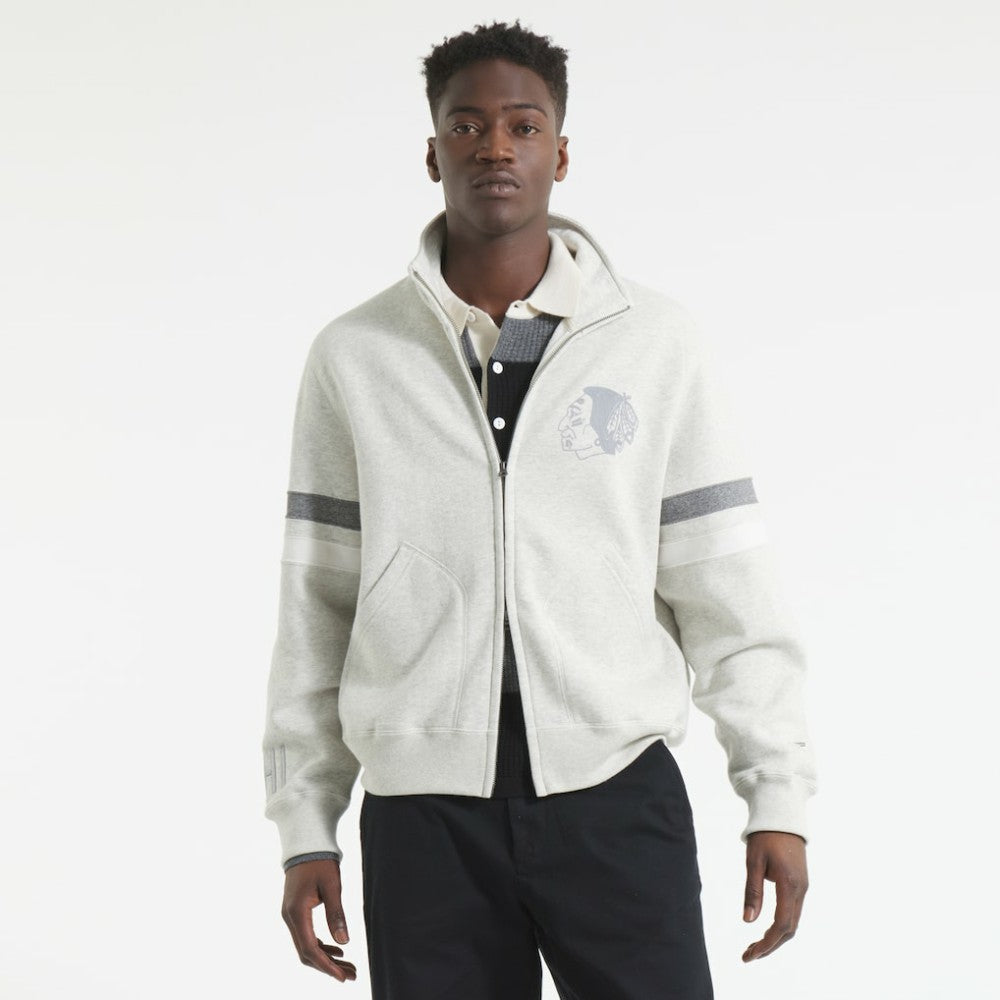 Chicago Blackhawks Todd Snyder by Fanatics Full-Zip Fleece - Heather Gray | Fanatics on sale