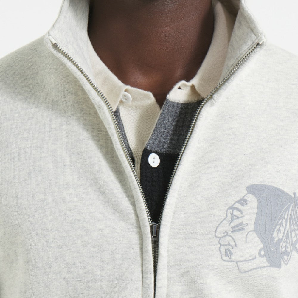 Chicago Blackhawks Todd Snyder by Fanatics Full-Zip Fleece - Heather Gray | Fanatics on sale