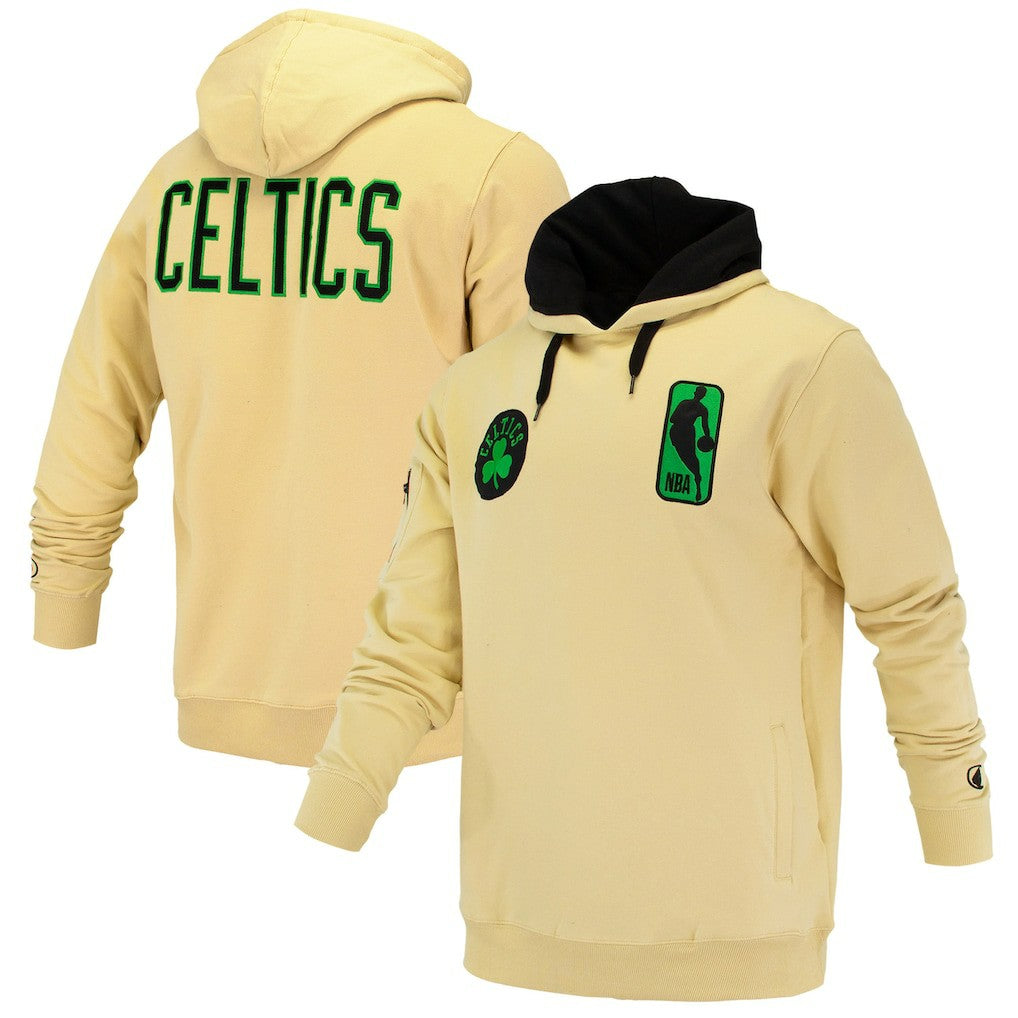 Boston Celtics FISLL Unisex Logoman Shadow Collection Pullover Hoodie Cream