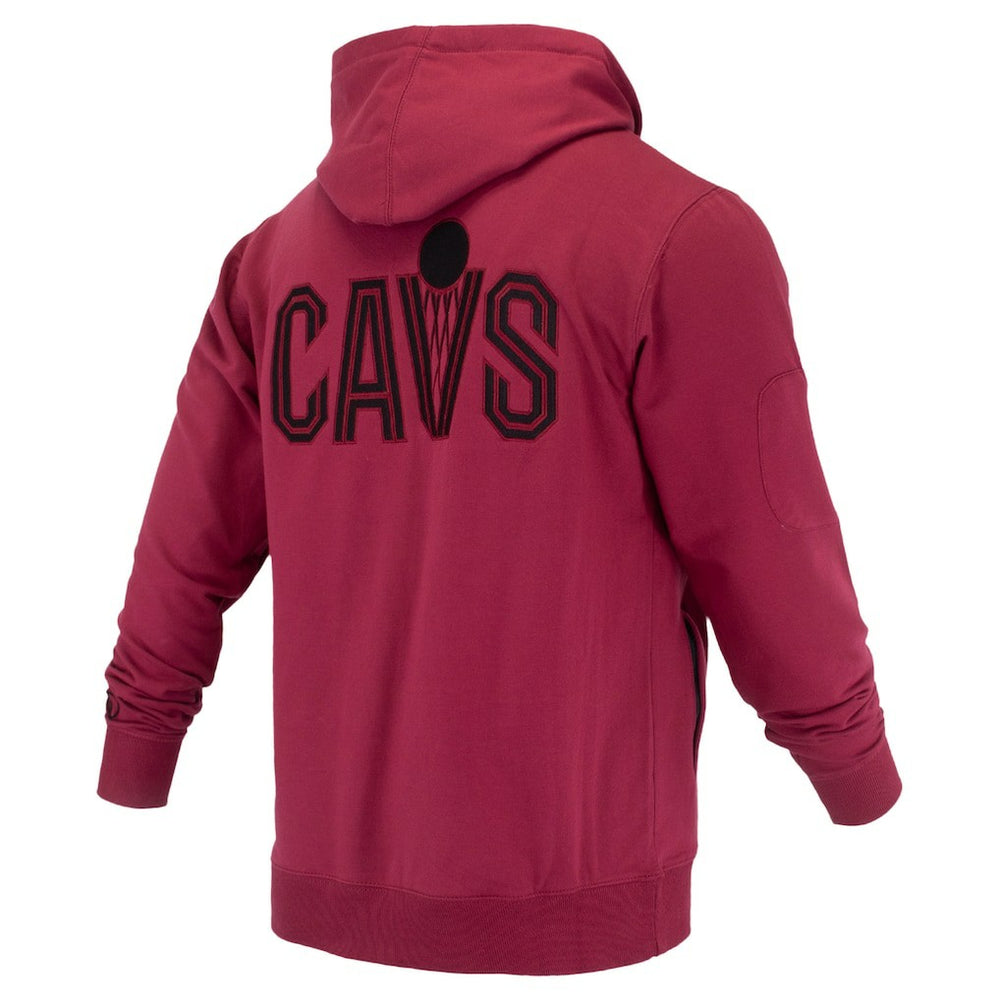 Cleveland Cavaliers FISLL Unisex Logoman Shadow Collection Pullover Hoodie Wine
