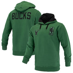 Milwaukee Bucks FISLL Unisex Logoman Shadow Collection Pullover Hoodie Hunter Green