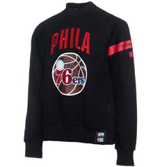 Philadelphia 76ers NBA x Two Hype Culture & Hoops Collection Premium Pullover Sweatshirt - Black