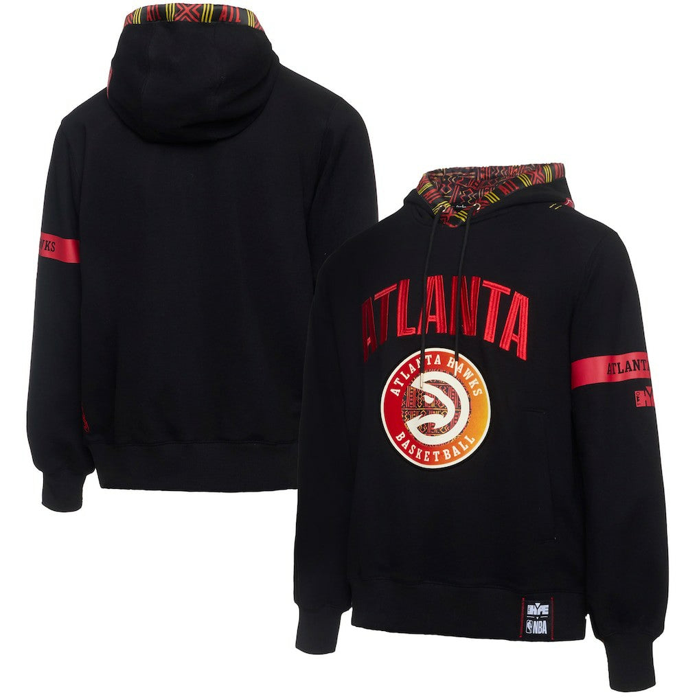 Atlanta Hawks NBA x Two Hype Culture & Hoops Collection Premium Pullover Hoodie - Black