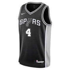 Nike De'Aaron Fox San Antonio Spurs Youth Swingman Jersey Icon Edition Black