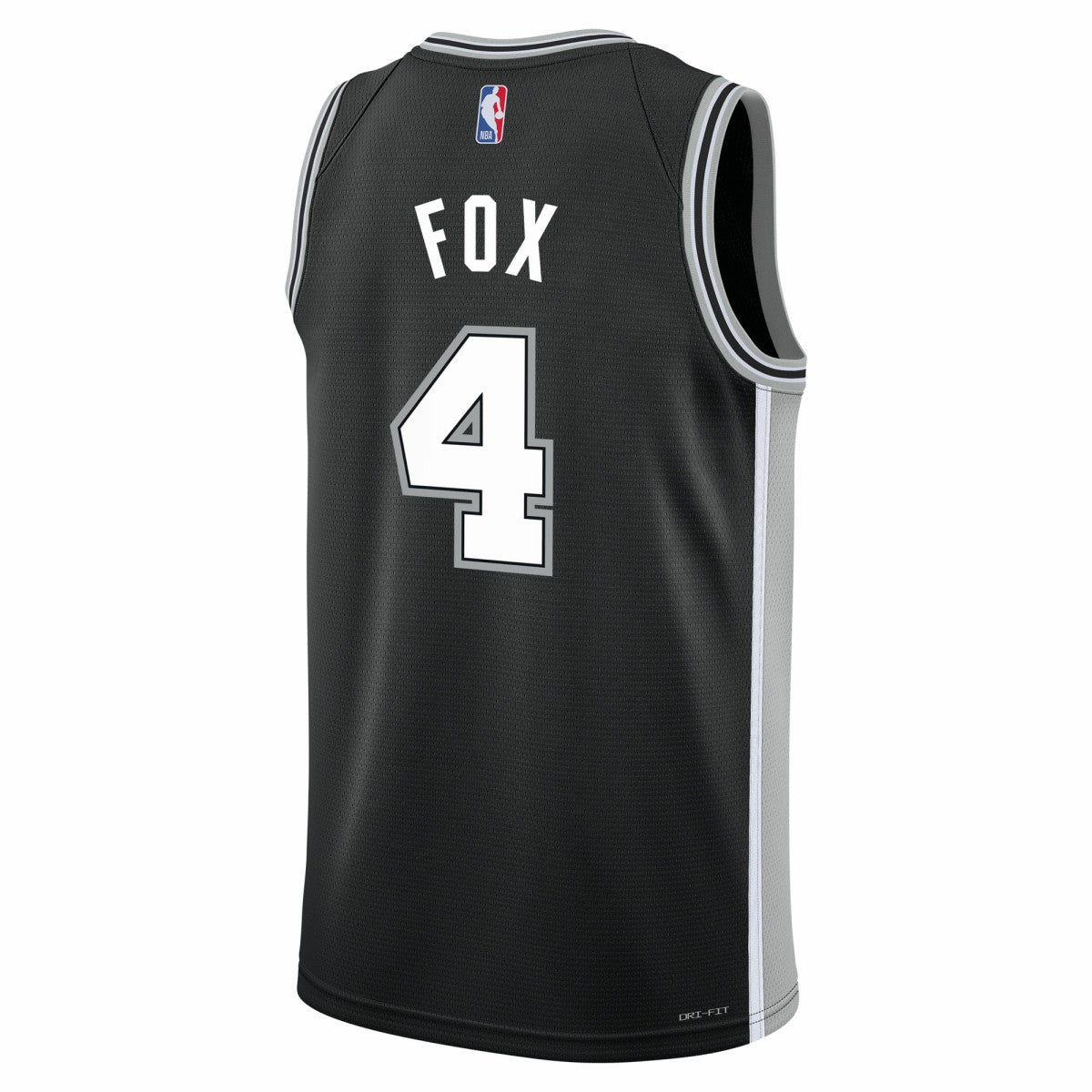 Nike De'Aaron Fox San Antonio Spurs Youth Swingman Jersey Icon Edition Black