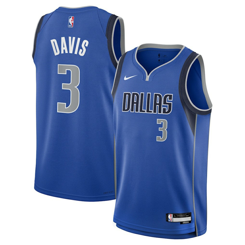 Nike Anthony Davis Dallas Mavericks Youth Swingman Jersey Icon Editi- Blue