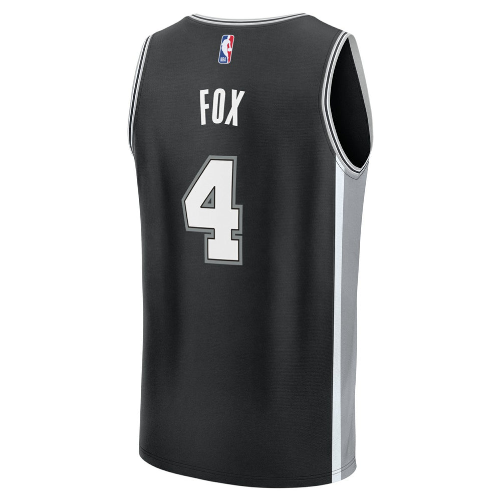 Fanatics De'Aaron Fox San Antonio Spurs Youth Fast Break Replica Player Jersey Icon Edition Black