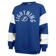 Tampa Bay Lightning '47 Women's Eephus Barred Pullover Sweatshirt - Blue | 47 brand Lifestyle