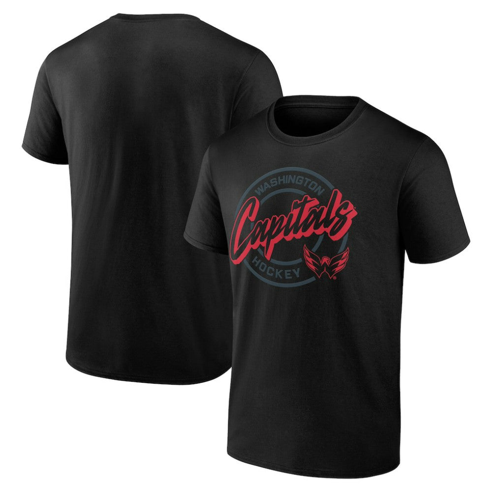 Washington Capitals Color Block Puck T-Shirt - Black | NHL sale