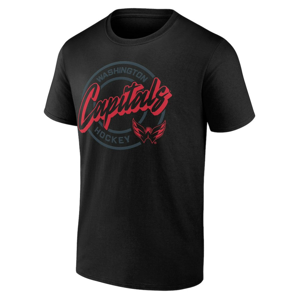Washington Capitals Color Block Puck T-Shirt - Black | NHL sale