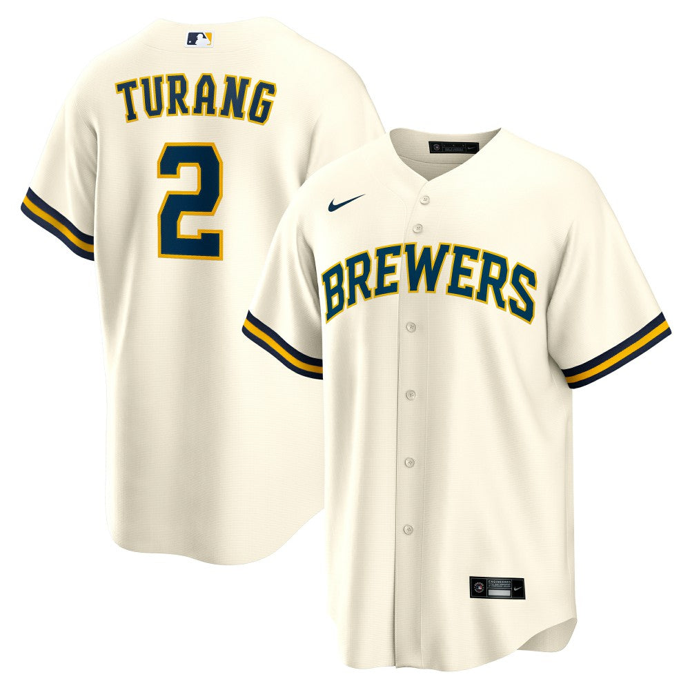 Brice Turang Milwaukee Brewers Nike Home Replica Jersey Discount