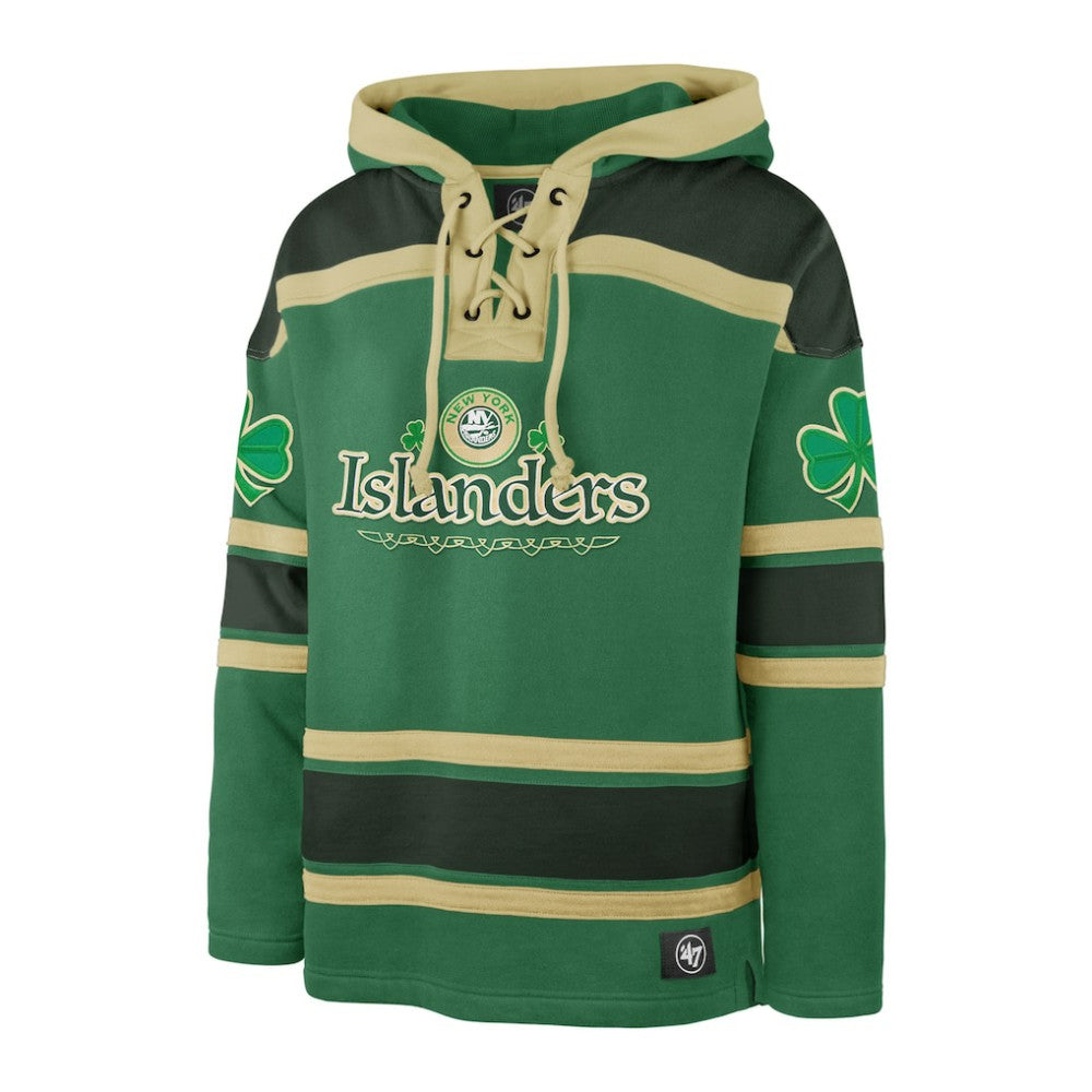 New York Islanders '47 St. Patrick's Day McLucky Superior Lacer Pullover Hoodie - Kelly Green | 47 brand sale