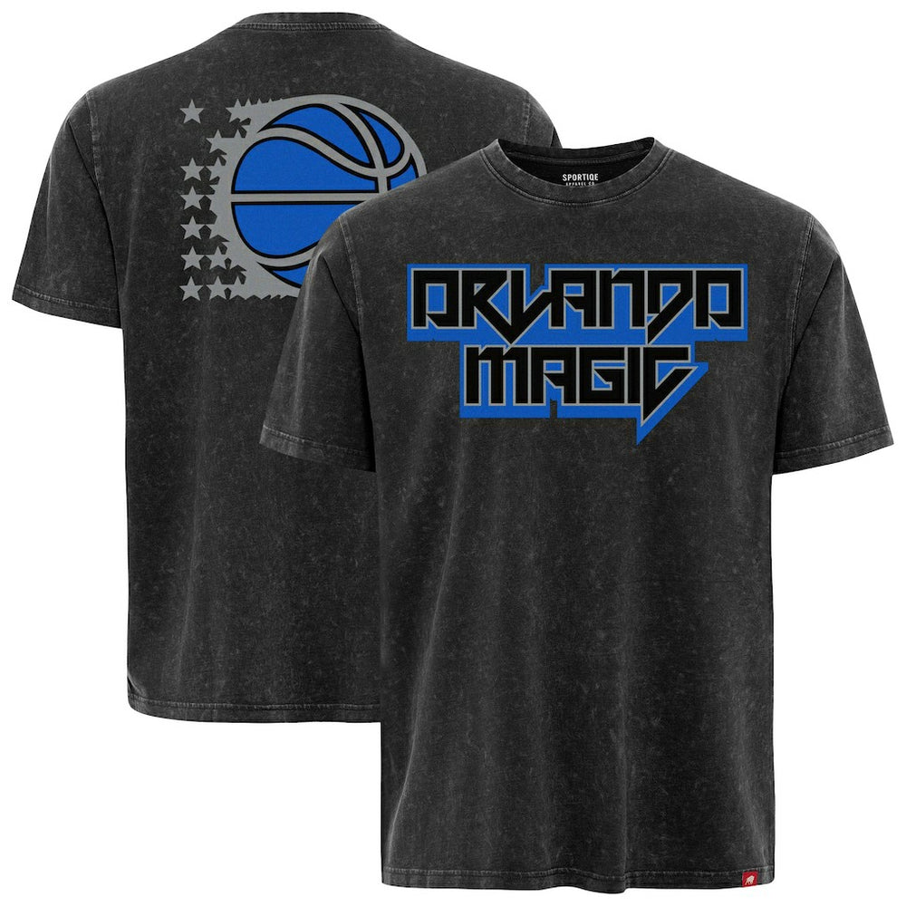 Orlando Magic Sportiqe Unisex Rock & Roll Collection Angus Premium Mineral Wash T-Shirt Black