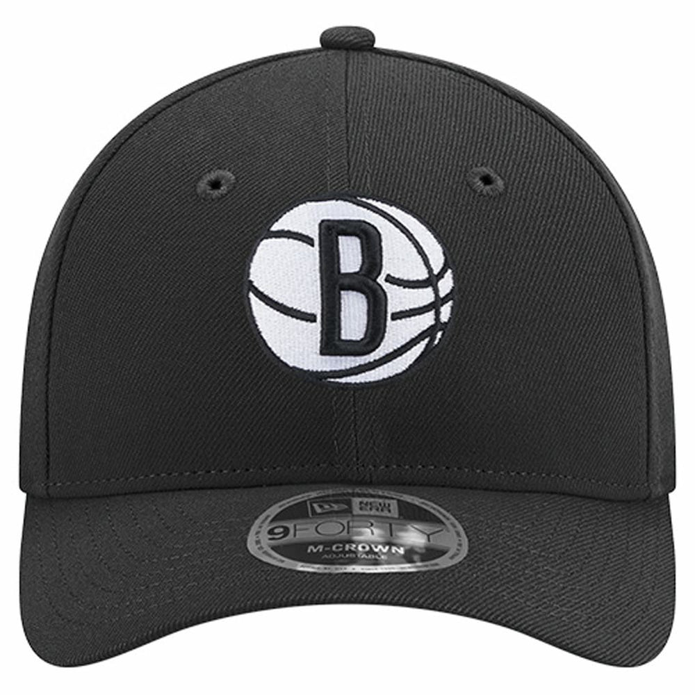 New Era Brooklyn Nets 9FORTY Stock M-Crown Adjustable Hat Black