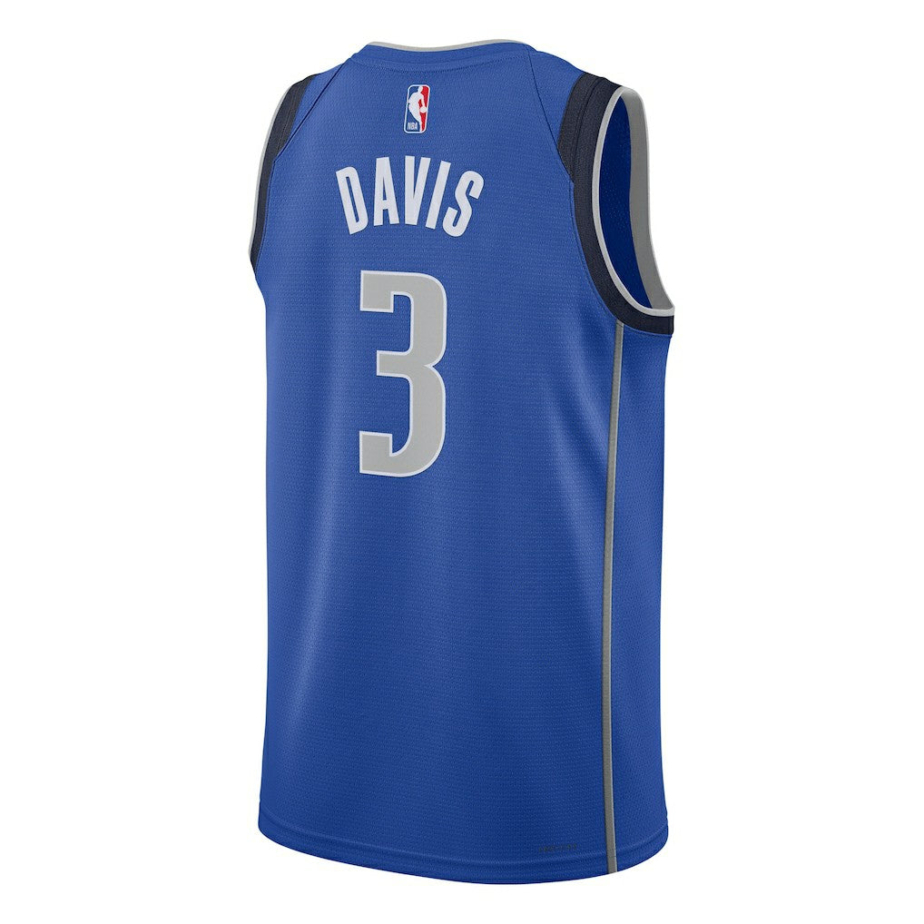 Nike Anthony Davis Dallas Mavericks Unisex Swingman Player Jersey Icon Editi- Blue