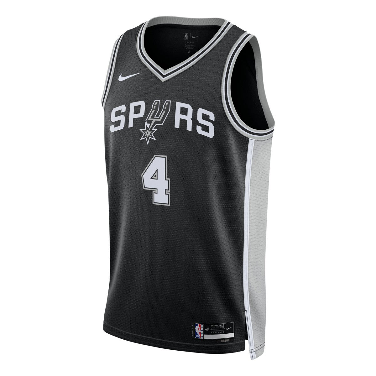 Nike De'Aaron Fox San Antonio Spurs Unisex Swingman Player Jersey Icon Edition Black