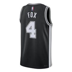 Nike De'Aaron Fox San Antonio Spurs Unisex Swingman Player Jersey Icon Edition Black