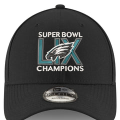 Philadelphia Eagles New Era Super Bowl LIX Champions 9FORTY Adjustable Hat - Black - NFL