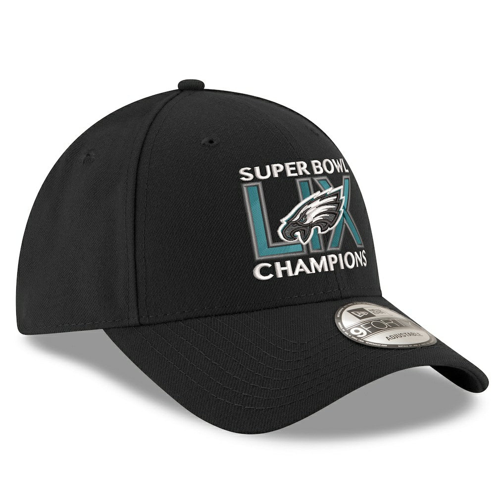 Philadelphia Eagles New Era Super Bowl LIX Champions 9FORTY Adjustable Hat - Black - NFL