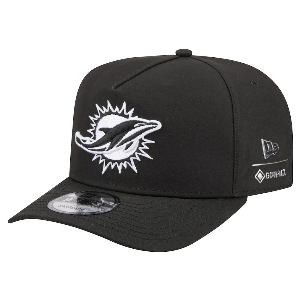 Miami Dolphins New Era Gore-Tex A-Frame 9FIFTY Adjustable Hat - Black - NFL